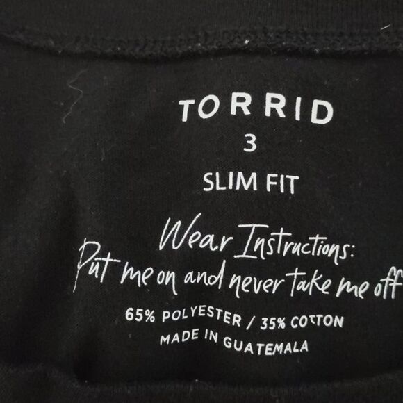 Tee 3X Torrid slim fit Short Sleeve Black Tee-Shirt (Pumpkin Spice Nothing)C5793 - Picture 7 of 7